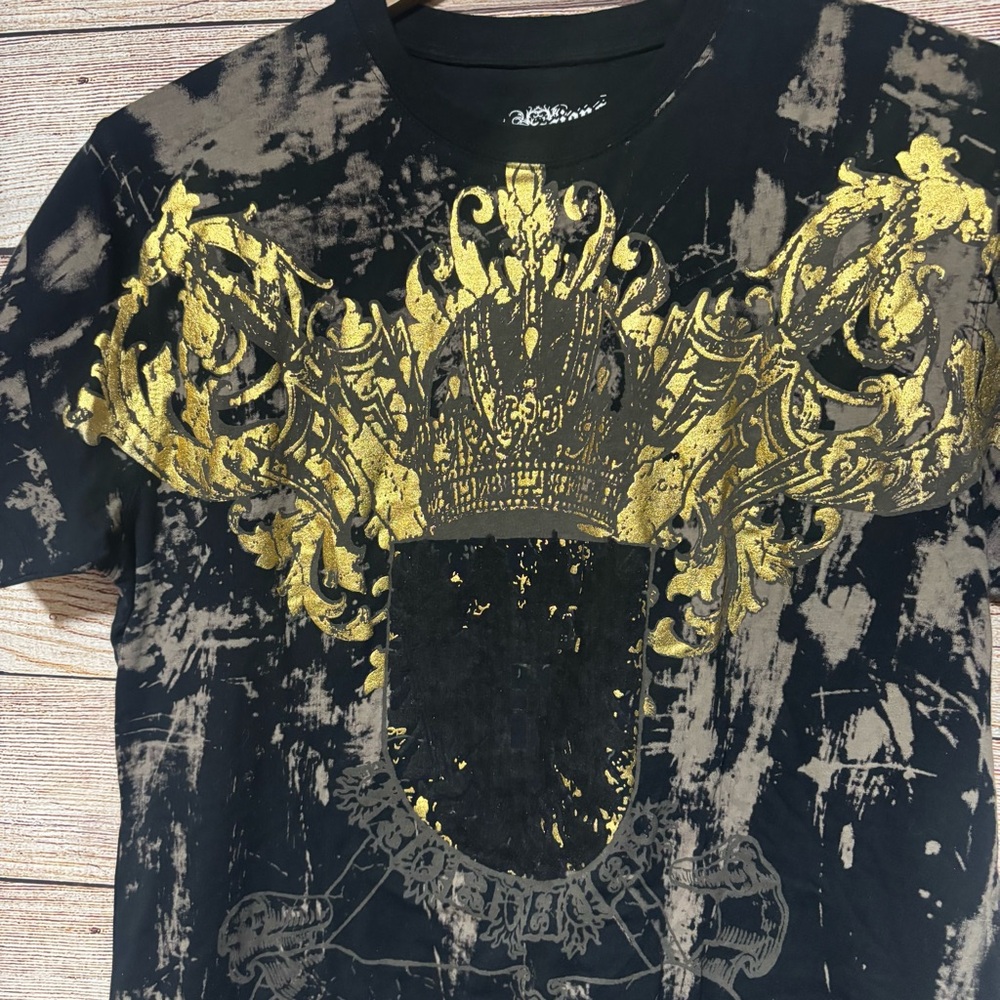 Impressions‎ Canada Crown Graphic Tee XL Black Gold T Shirt - Picture 3 of 7